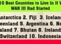 Top 10 Best Countries to Live In If World War III Had Started | International Khabar Top 10 Best Countries to Live In If World War III Had Started