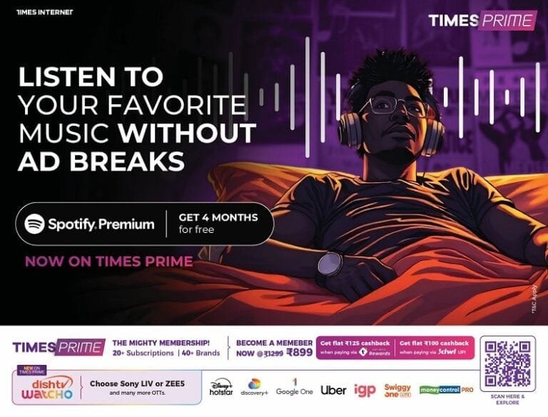 Times Prime Partners with Spotify to Offer Exclusive 4Month Free Premium Membership for Members | International Khabar