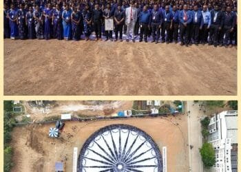 Sri Manakula Vinayagar Engineering College Sets Guinness World Record for Largest Human Ashoka Chakra | International Khabar Sri Manakula Vinayagar Engineering College Sets Guinness World Record for Largest Human Ashoka Chakra