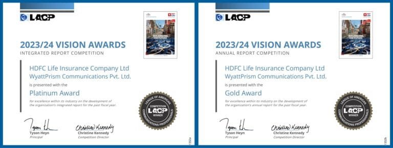 Dual Recognition for HDFC Life at the LACP Vision Awards FY 2324 | International Khabar