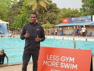 Sajan Prakash Inaugurates Speedo Gallery at Basavanagudi Aquatic Center