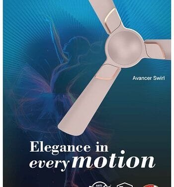 Elevate Your Space with the Crompton’s 3-Star Energy Efficient, Avancer Swirl Ceiling Fan – a Perfect Combination of Aesthetics and Technology