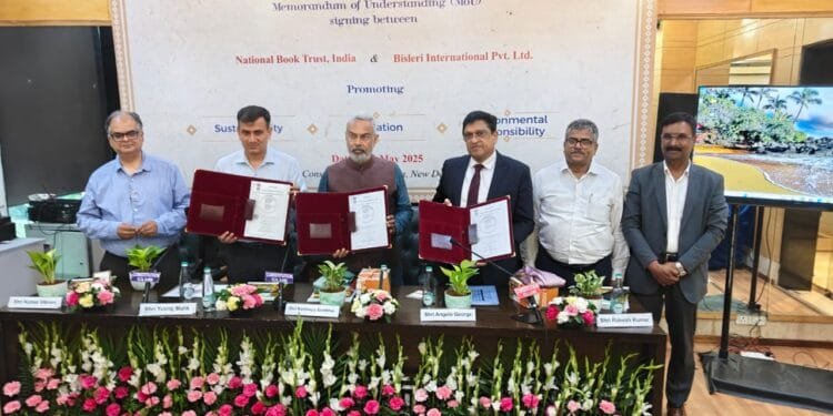 Bisleri International NBT CEE Sign a Joint MoU to Launch Educational Book on Plastic Waste Management for Schools in 48 Languages | International Khabar Bisleri International, NBT & CEE Sign a Joint MoU to Launch Educational Book on Plastic Waste Management for Schools in 48 Languages