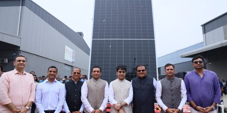 Goldi Solar Creates Worlds Largest Solar Module to Honour PM Modis 75th Birthday | International Khabar Goldi Solar Creates World’s Largest Solar Module to Honour PM Modi’s 75th Birthday