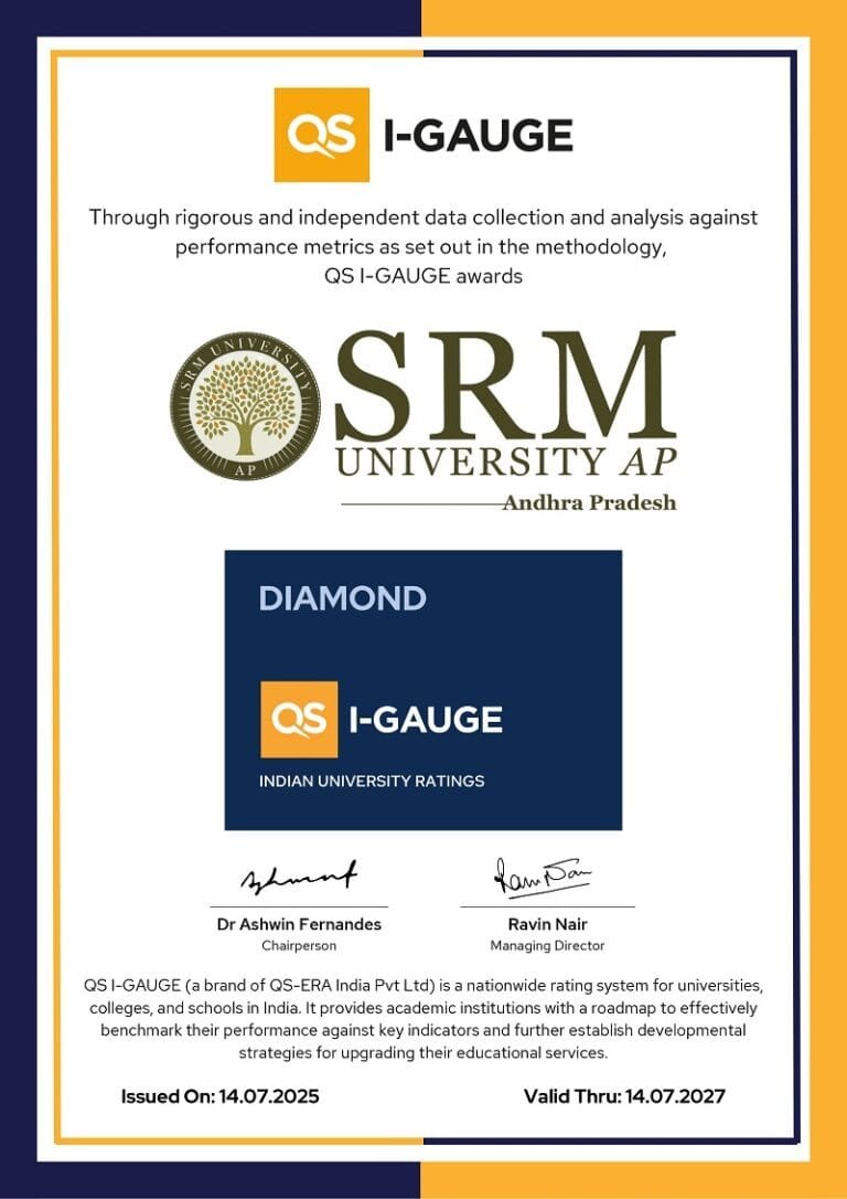 SRM UniversityAP Recognised with QSI GAUGE Diamond Rating for Institutional Excellence | International Khabar
