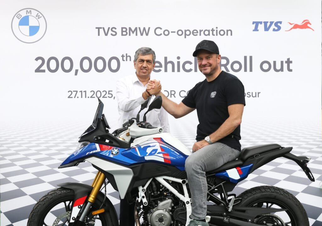 TVS Motor Company BMW Motorrad Surpass 2 Lakh Units Milestone in Strategic Partnership | International Khabar