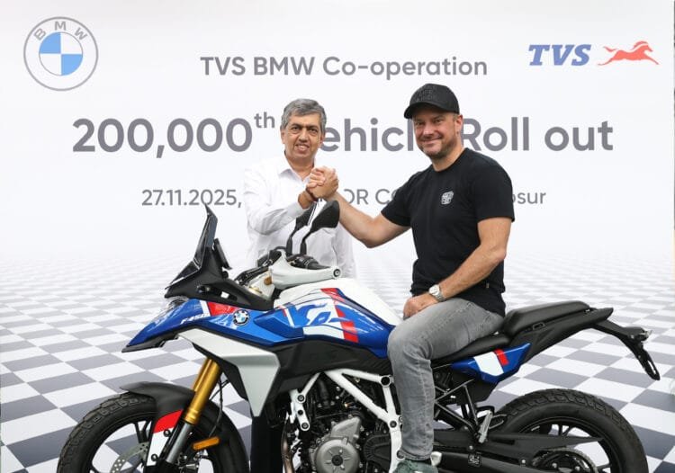 TVS Motor Company BMW Motorrad Surpass 2 Lakh Units Milestone in Strategic Partnership | International Khabar TVS Motor Company & BMW Motorrad Surpass 2 Lakh Units Milestone in Strategic Partnership