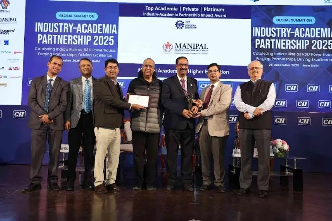 MAHE Honoured with Prestigious CII IndustryAcademia Partnership Award | International Khabar MAHE Honoured with Prestigious CII Industry–Academia Partnership Award