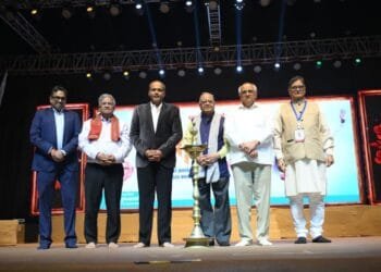 Gujarat CM Bhupendrabhai Patel Cabinet Ministers Kanubhai Desai Jitubhai Vaghani and Filmmaker Ashutosh Gowariker Grace Namotsav at Sanskardham | International Khabar Gujarat CM Bhupendrabhai Patel, Cabinet Ministers, Kanubhai Desai, Jitubhai Vaghani, and Filmmaker Ashutosh Gowariker, Grace Namotsav at Sanskardham