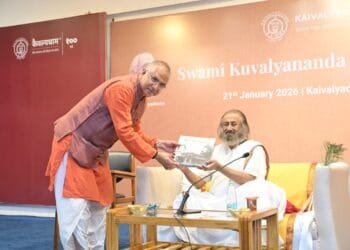 Kaivalyadhama's Legacy Celebrated as Sri Sri Ravi Shankar Shares Timeless Yogic Wisdom
