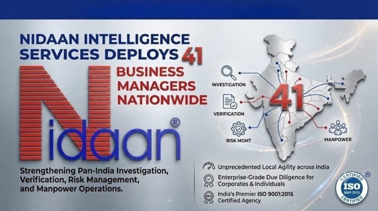 NIDAAN Intelligence Services Deploys 41 Dedicated Business Managers Nationwide | International Khabar NIDAAN Intelligence Services Deploys 41 Dedicated Business Managers Nationwide
