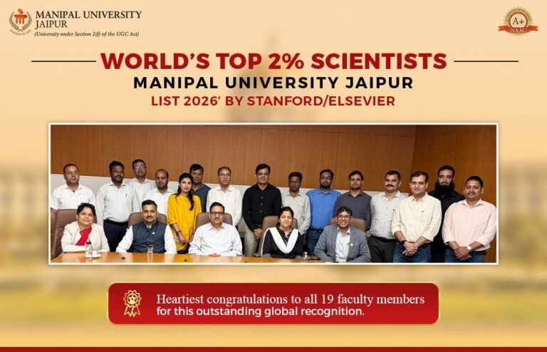19 Manipal University Jaipur Researchers Feature in StanfordElsevier Top 2 Scientists List Number of MUJ Researchers Doubles Compared to Previous Year | International Khabar