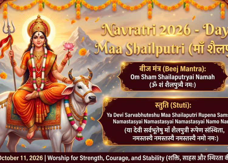 Navratri 2026 Day 1 Maa Shailputri | International Khabar Navratri 2026 Day 1 Maa Shailputri